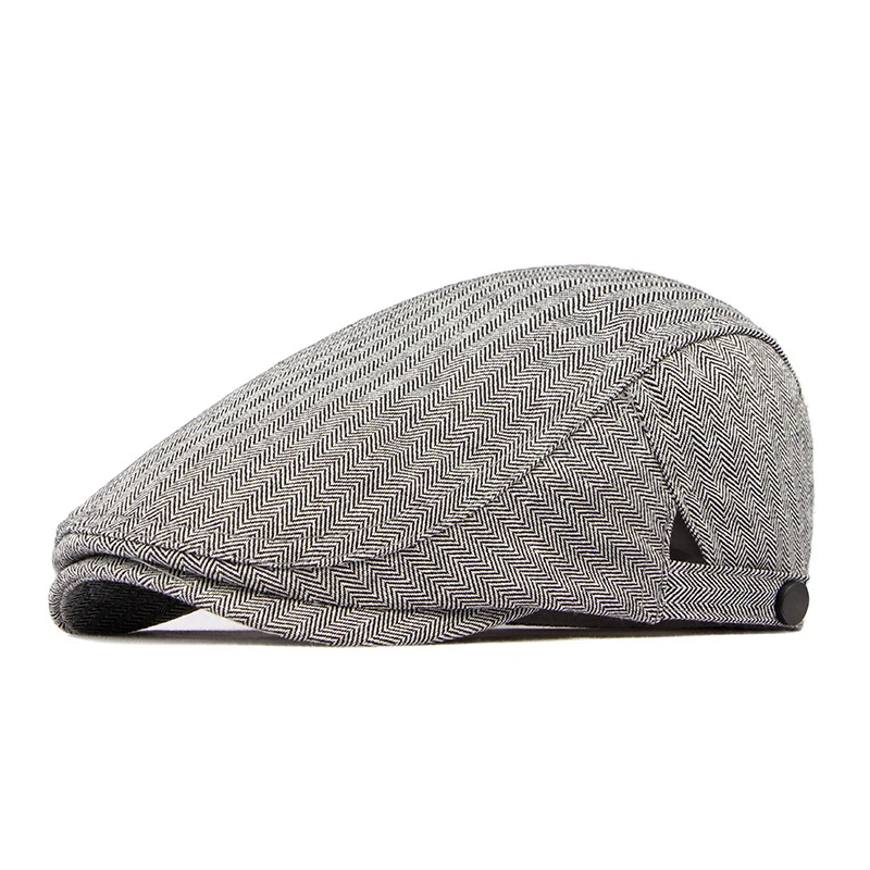 Gorra Plana Tweed Unisex – Estilo Newsboy con Visera y Espiga - imagen 2