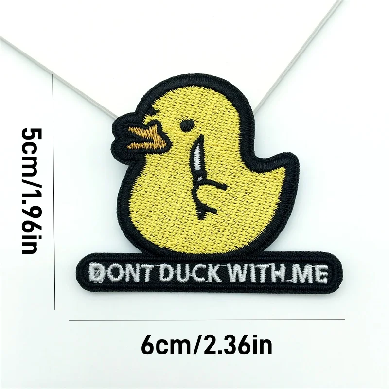 Parche tactico pato amarillo bordado con Velcro - imagen 5