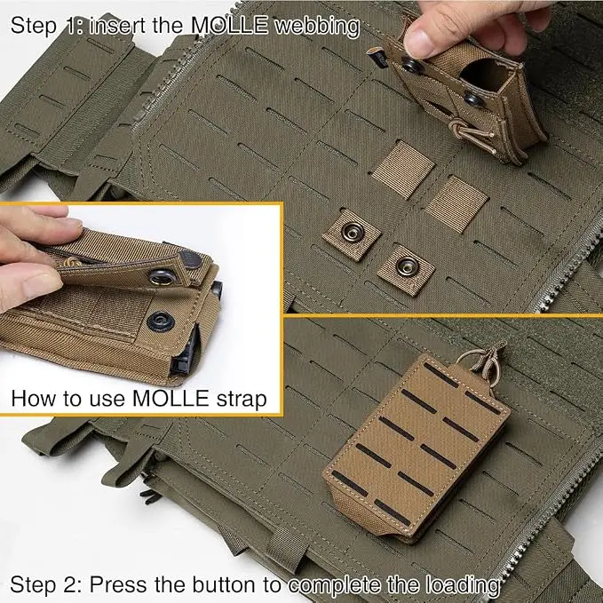 Portacargadores triple abierto MOLLE para M4, M16 y AR-15 5,56 mm - imagen 2