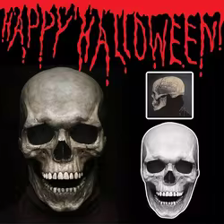 Máscara látex calavera completa terrorífica para Halloween y cosplay