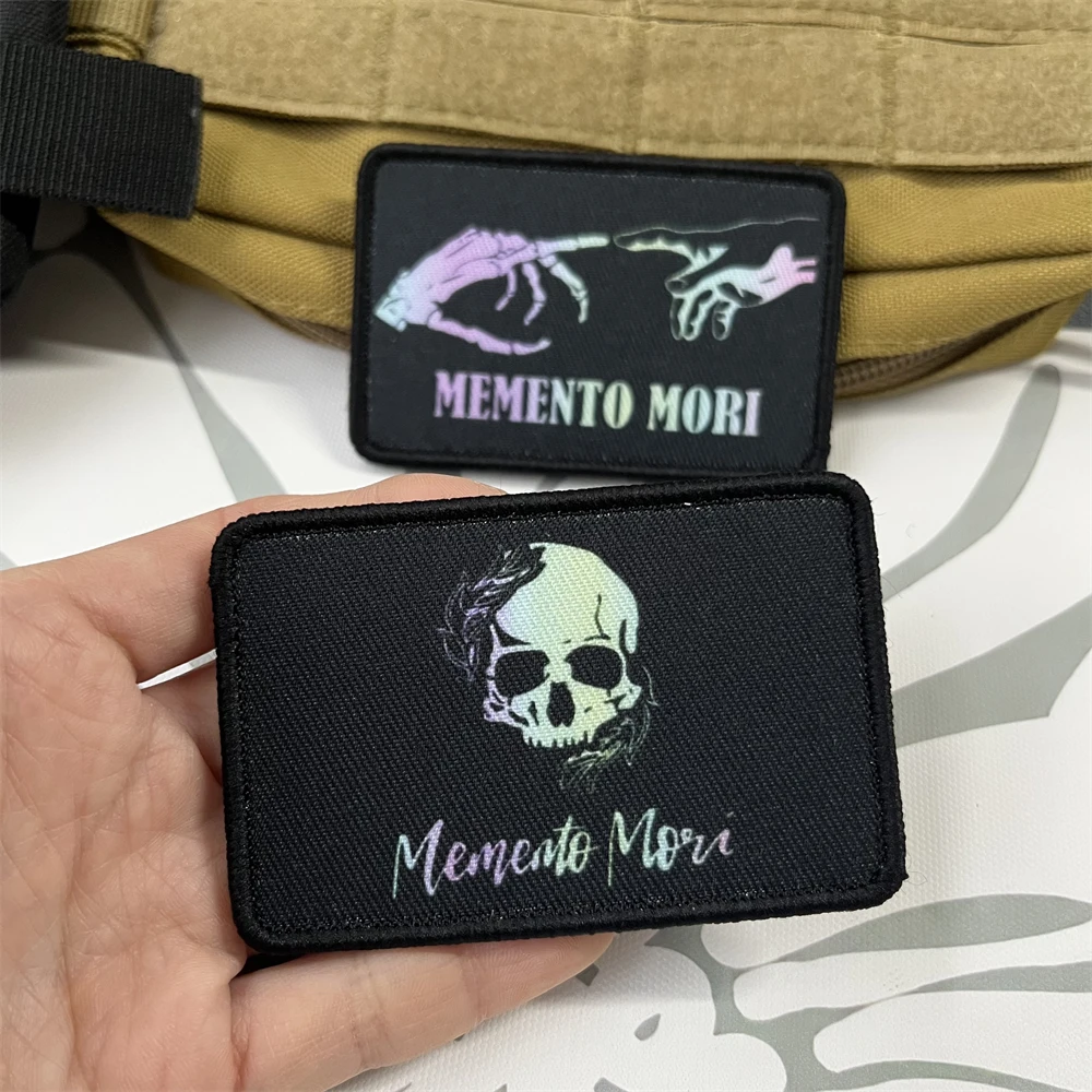 Parche moral táctico calavera Memento Mori para mochila militar - imagen 5
