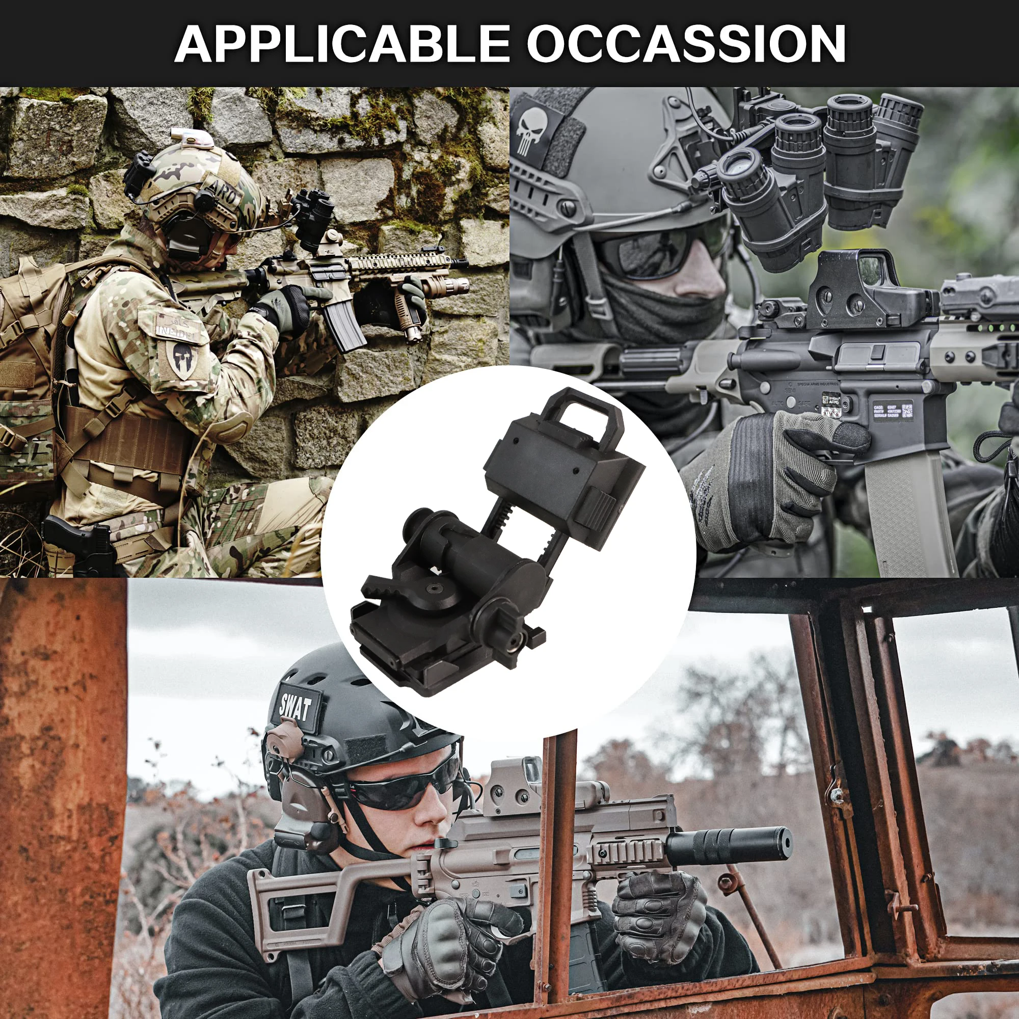 Vista frontal del soporte L4G24 NVG