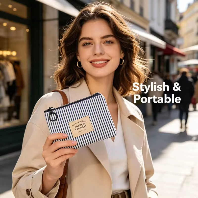 Bolsa geométrica pequeña de tela