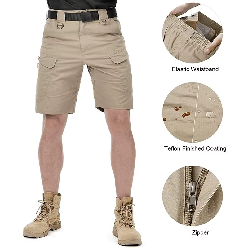 Pantalones cortos tácticos de hombre con múltiples bolsillos verano - imagen 5
