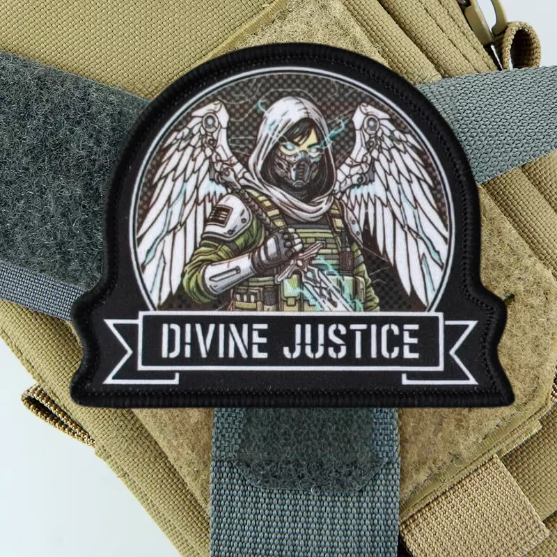 Divine Justice Parche adhesivo bordado – Ropa táctica y mochila - imagen 5