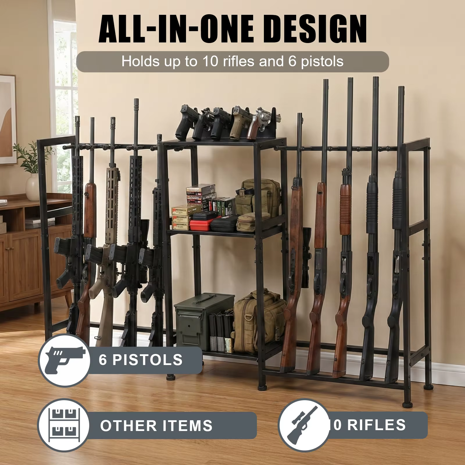 VOTAGOO Portapistolas vertical multifuncional para rifles y pistolas - imagen 5