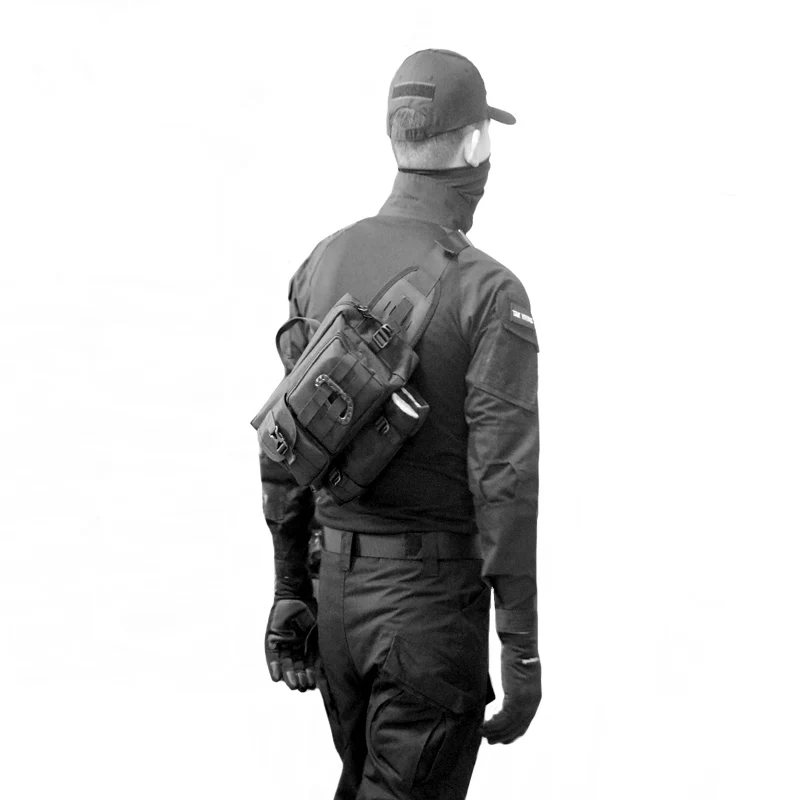 Bolsa pesca táctica impermeable con eslinga y soporte caña
