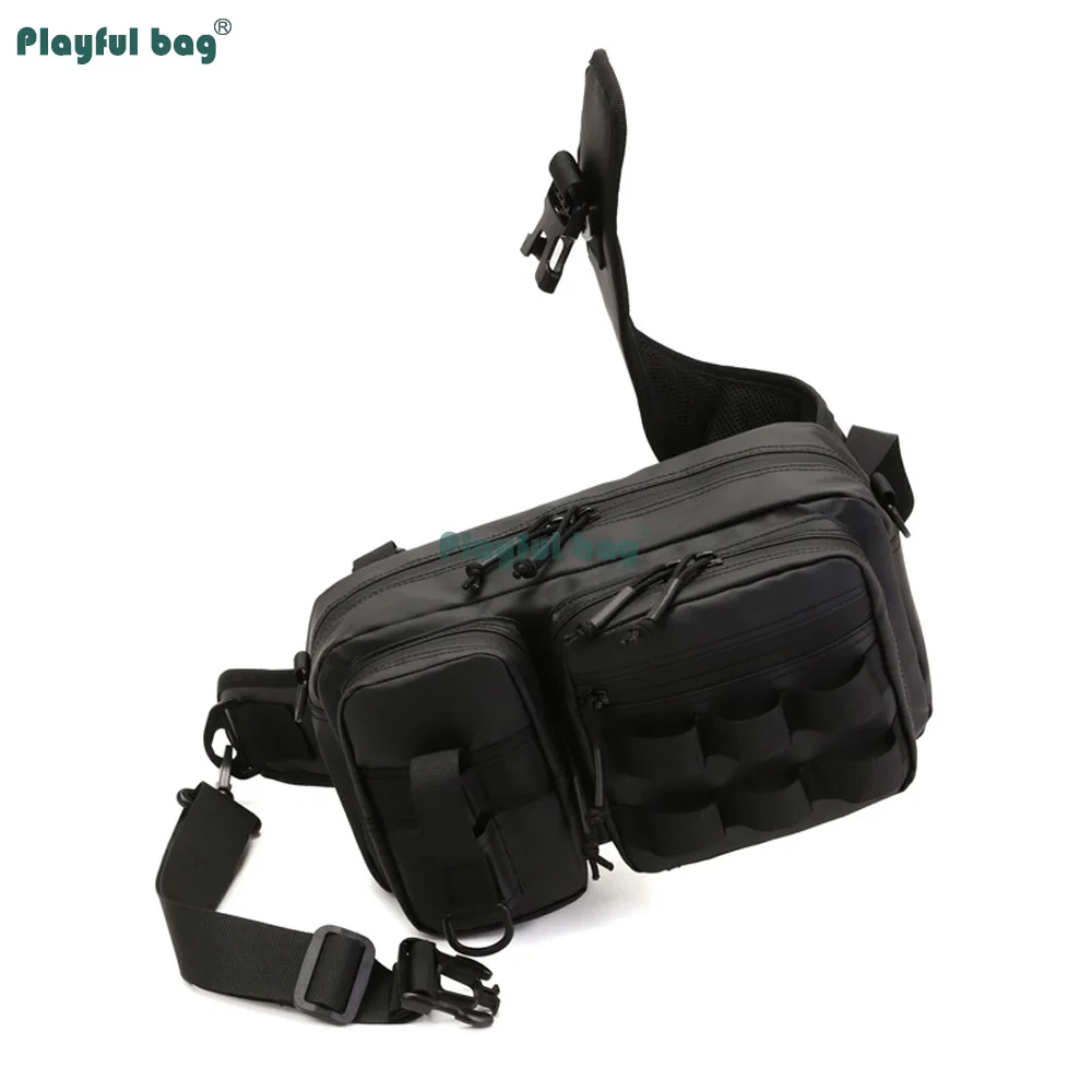 Bolsa aparejos pesca impermeable riñonera bandolera gran capacidad - imagen 2