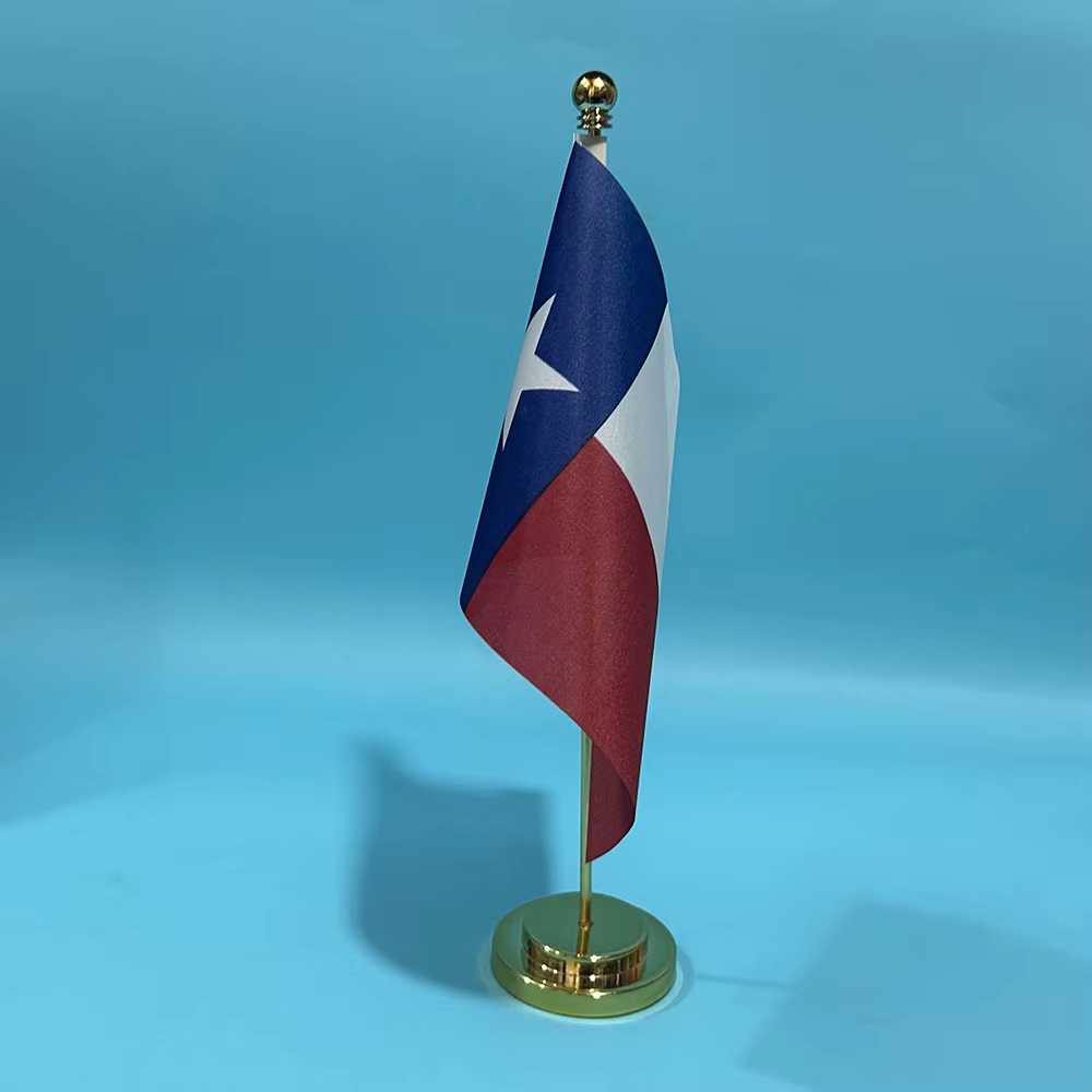 Bandera de Texas montada en escritorio