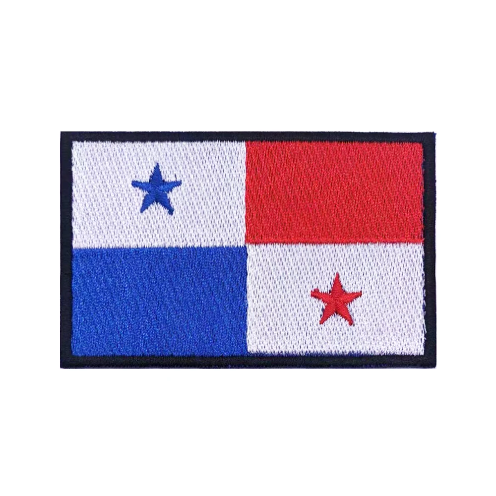 Parche bandera de Panamá bordado con gancho y bucle insignia militar - imagen 3