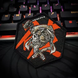 Parche bordado calavera táctica – Velcro para chaleco o mochila