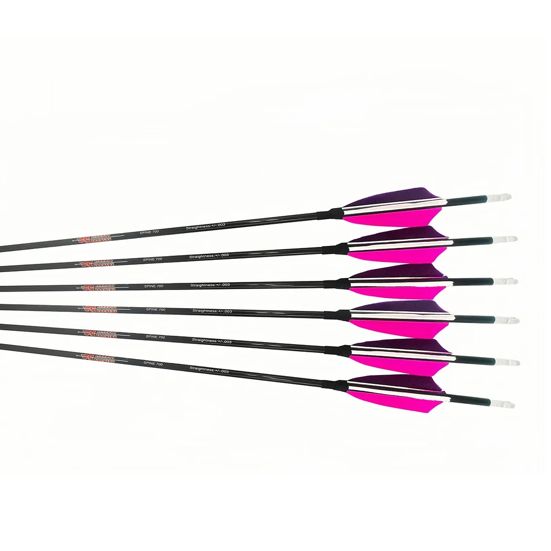 Pack de 6 flechas de carbono Linkboy para tiro con arco y caza