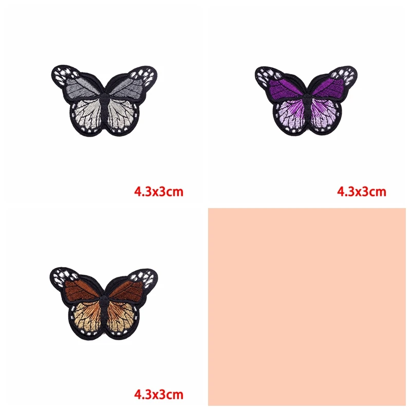 Parches bordados mariposa termoadhesivos – Decorativos para ropa - imagen 3