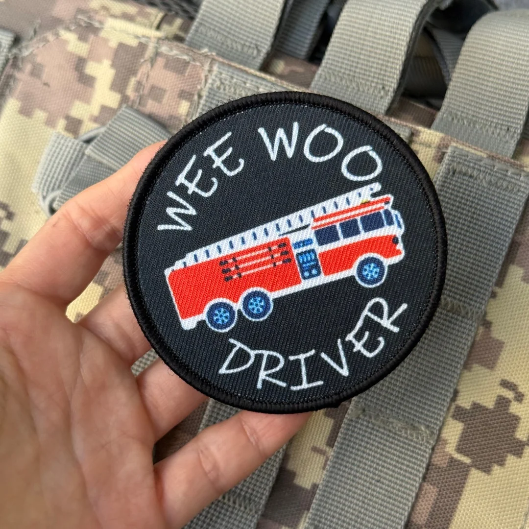 Parche táctico MOLLE bombero – Insignia adhesiva emergencias conductor - imagen 3