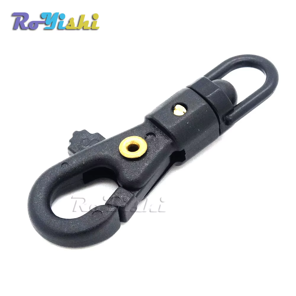 Gancho Paracord giratorio negro – Ajuste rápido táctico - imagen 2