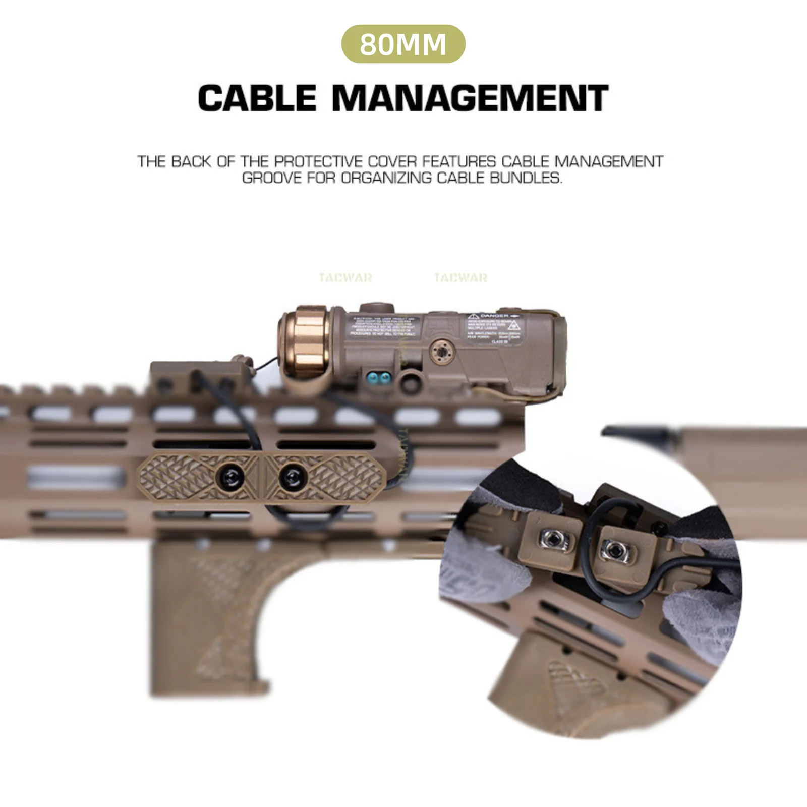 Cubiertas riel M-LOK nailon táctico para protección de manos - imagen 3