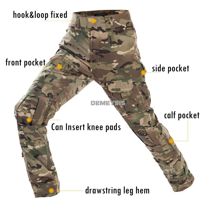 Conjunto táctico camuflaje manga larga – Pantalones cargo y chaqueta operativa - imagen 5