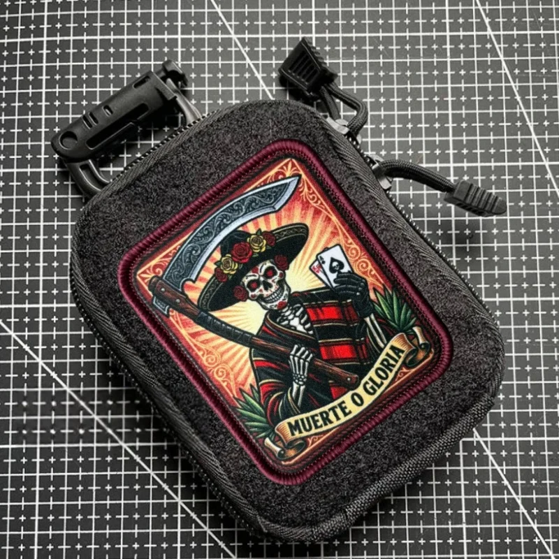 Parche táctico calavera moral con gancho y bucle para mochila - imagen 5