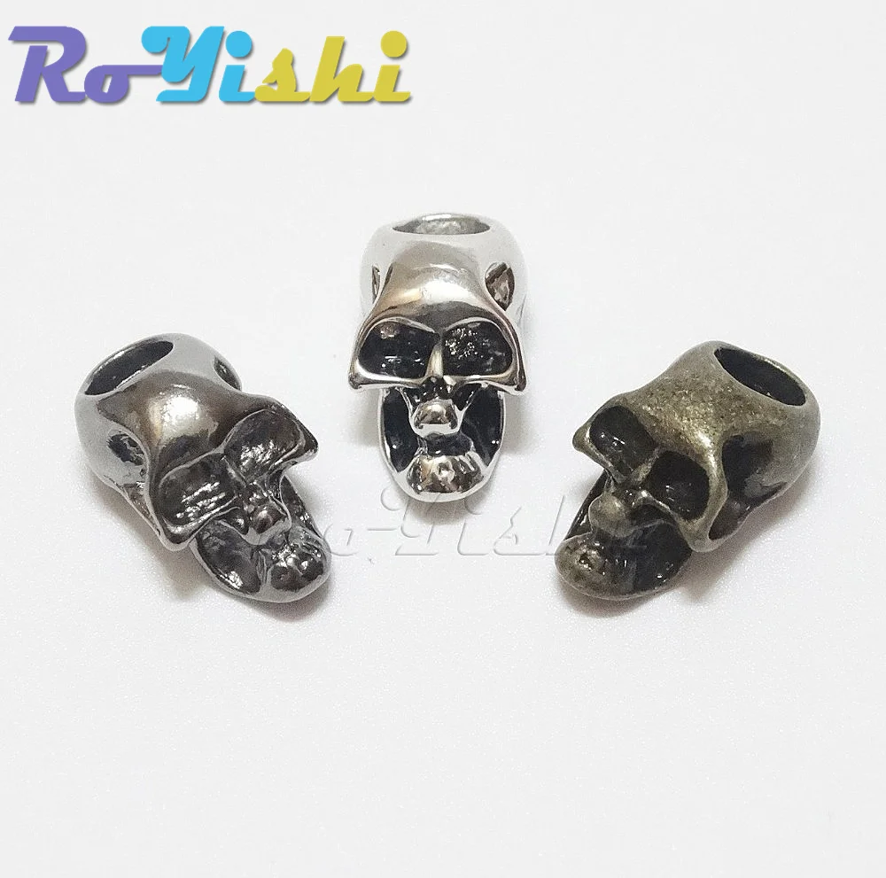 Cuentas de metal calavera paracord tactico para cuchillo - imagen 4