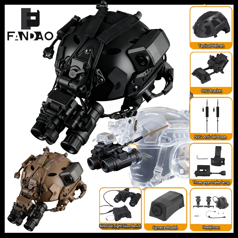 Casco táctico airsoft con montaje NVG y auriculares de comunicación - imagen 3