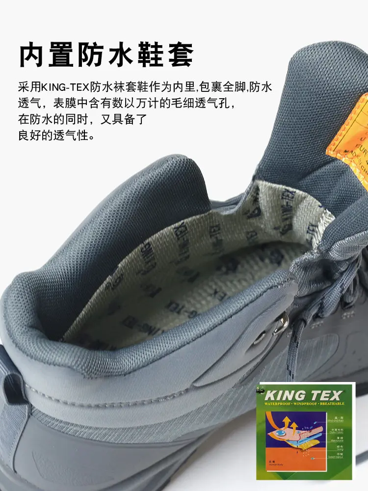 RAN Botas de senderismo impermeables hasta el tobillo para hombre - imagen 3