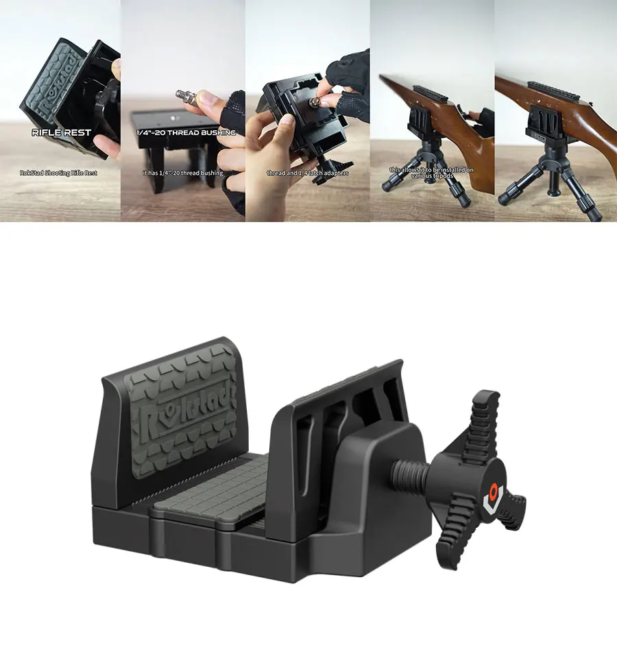 Soporte y abrazadera para sillín de rifle