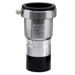 Lente Barlow HD metálica multicapa para telescopio