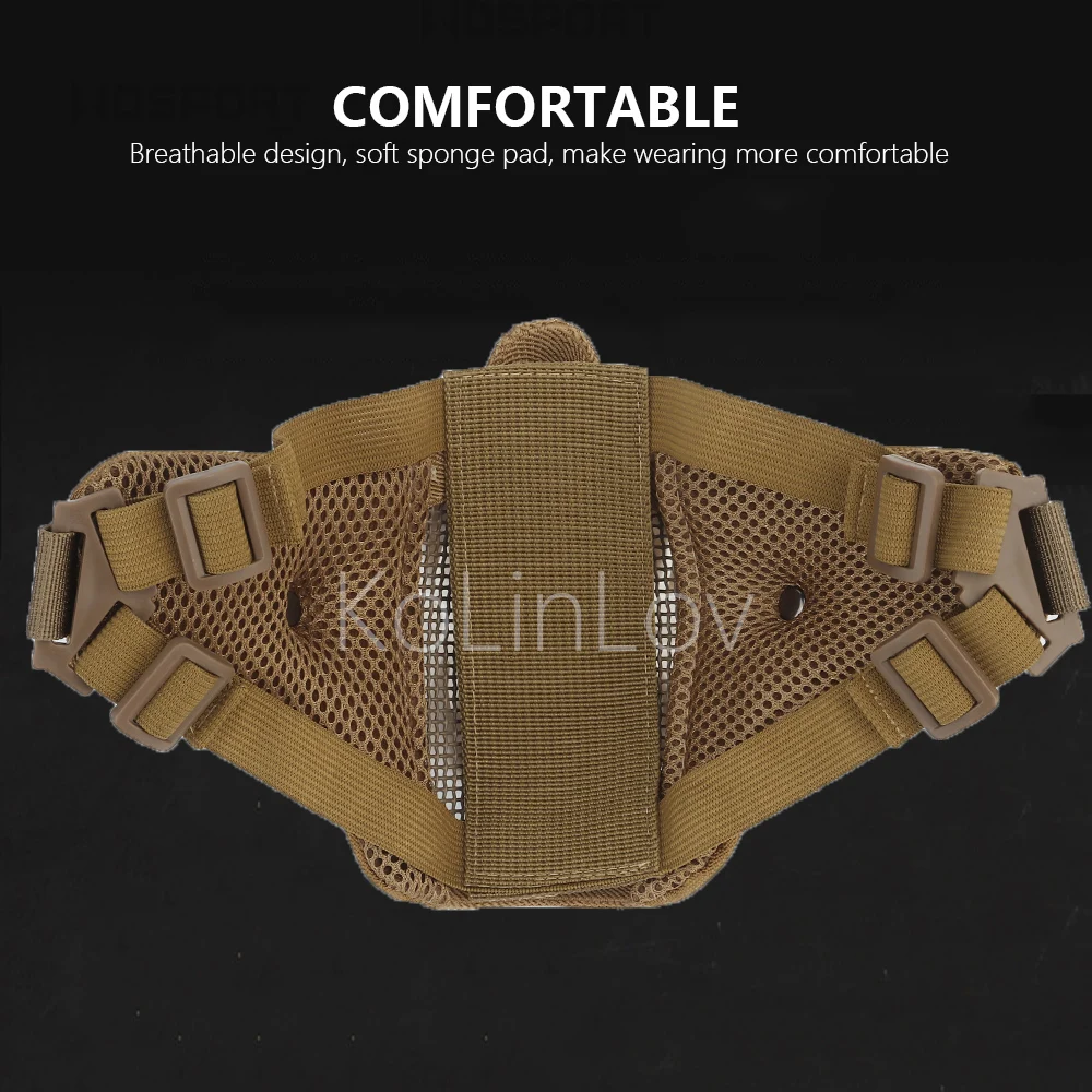 KOLINLOV máscara airsoft protección facial acero - imagen 3