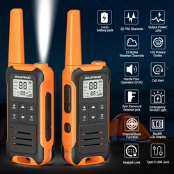 Baofeng F22 walkie talkie portátil PMR con pantalla LCD y carga USB