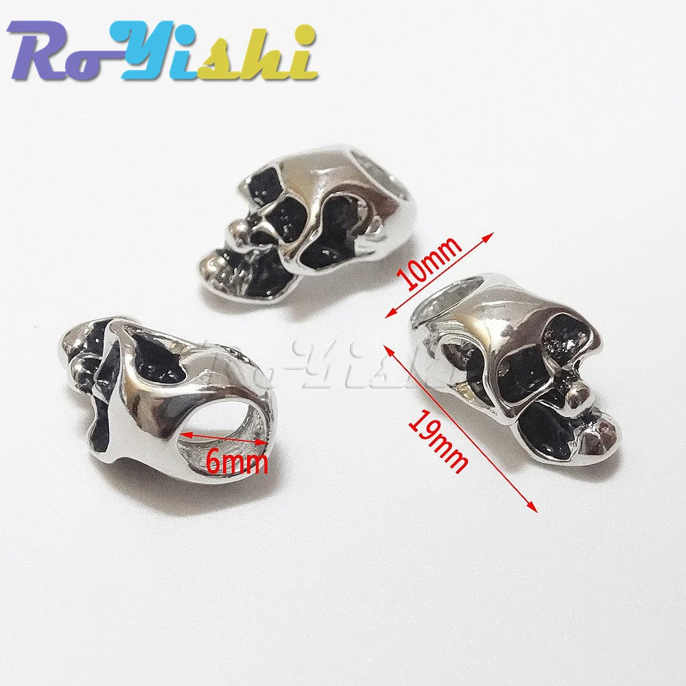 Cuentas de metal calavera paracord tactico para cuchillo
