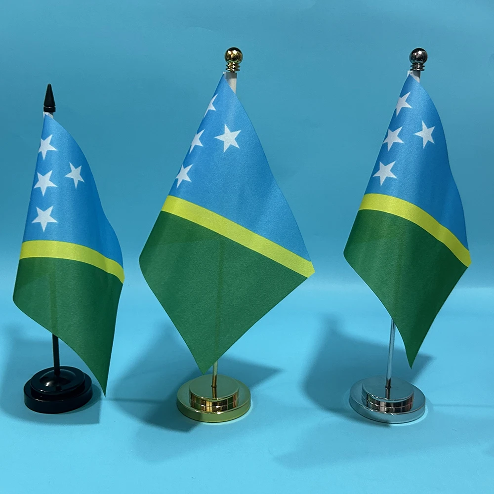 Bandera de escritorio Islas Salomón, poliéster para oficina - imagen 2