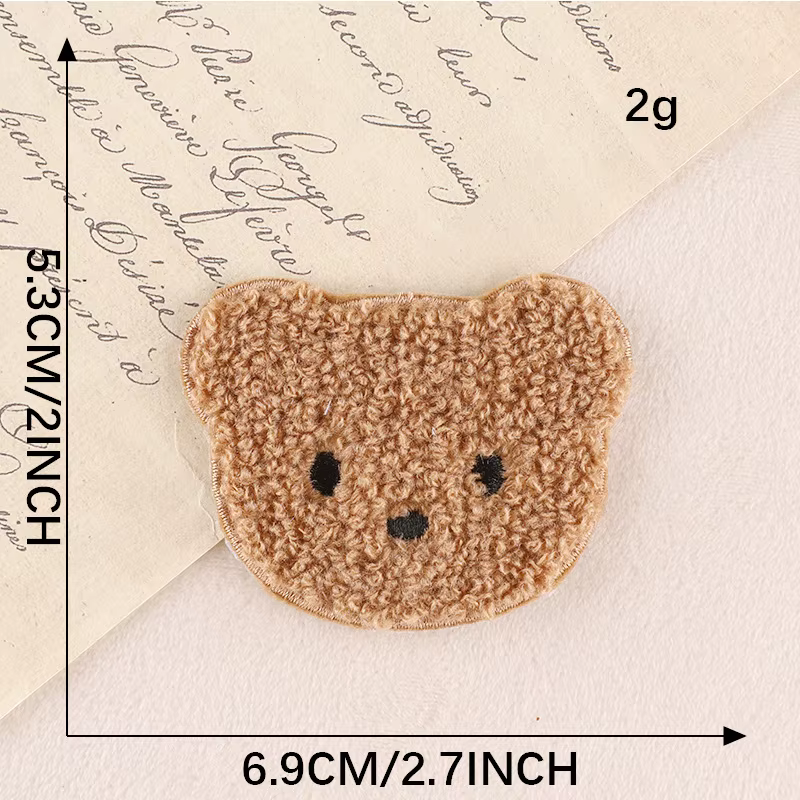 Parche bordado oso chenilla para ropa y zapatos DIY - imagen 2