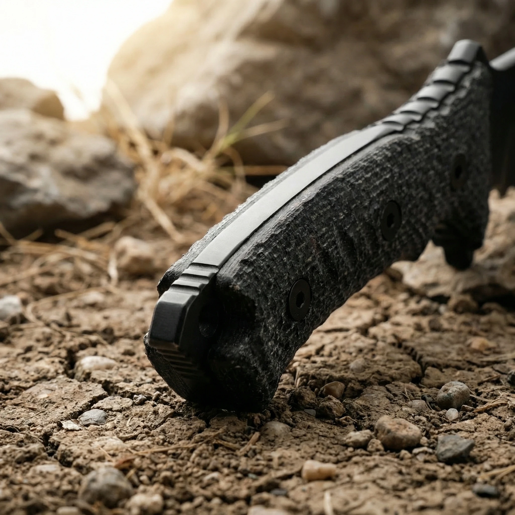 Cuchillo fijo de acero para exteriores táctico con funda camping - imagen 4