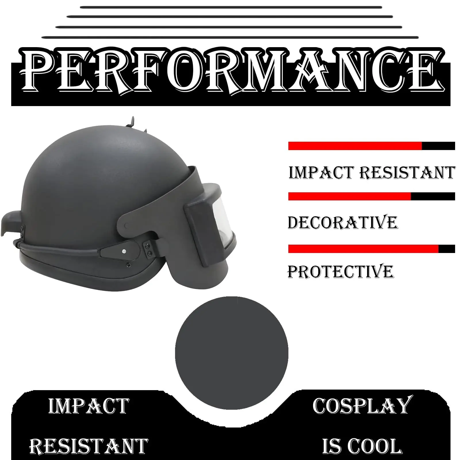 Casco táctico K63 III ABS Airsoft antiimpactos para CS y paintball - imagen 2