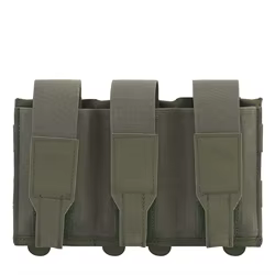 Portacargador Táctico Triple 5.56/7.62 MOLLE Rápido para Chaleco