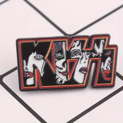 Pin esmaltado táctico de identidad con diseño cubista, para mochila
