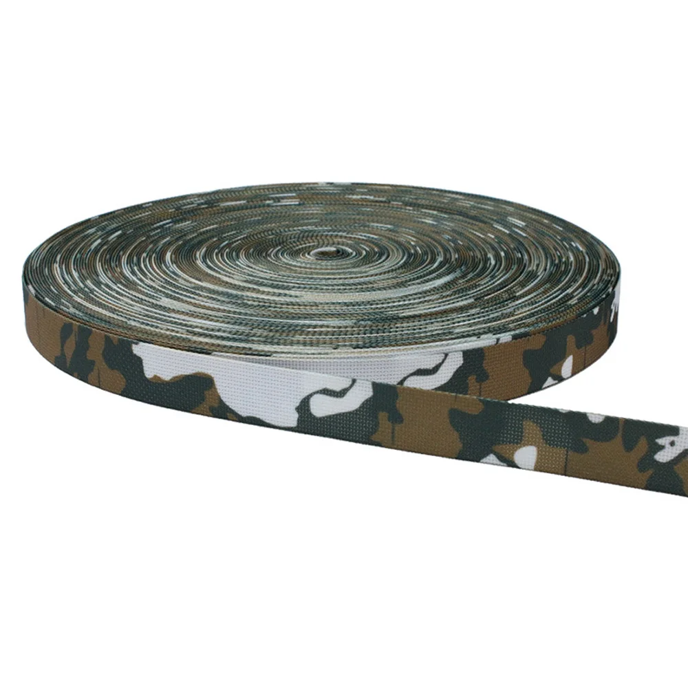 Cincha táctica de poliéster con camuflaje digital marrón óxido