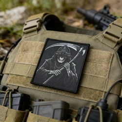 Reaper parche táctico calavera guadaña velcro para visión nocturna