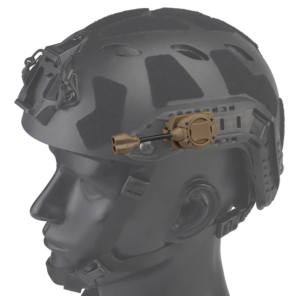 WOSPORT Linterna frontal táctica para casco nailon – Caza y airsoft - imagen 5