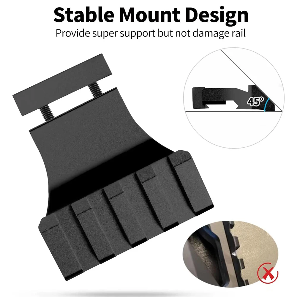 Adaptador riel Picatinny perfil bajo aluminio para linterna y láser - imagen 3