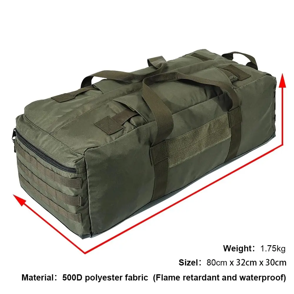 Bolsa táctica de lona con correas para mochila, equipo viaje - imagen 2
