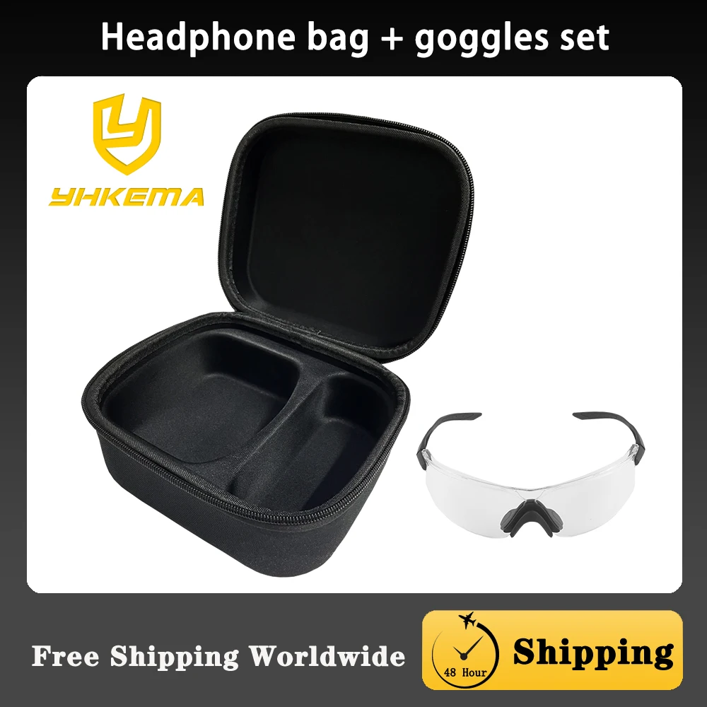 Kit táctico caja y gafas EVA para caza tiro al aire libre activo