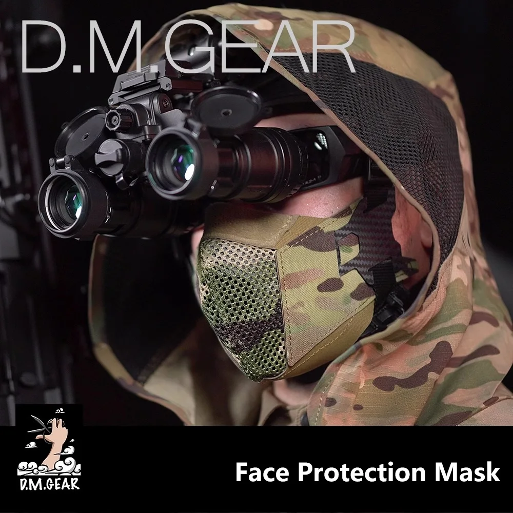 DMgear Protección Facial Táctica Airsoft transpirable de malla - imagen 4