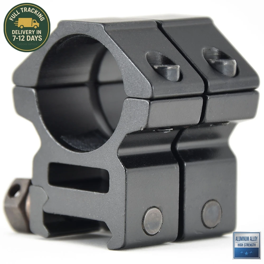 Anillos de montaje para visor negro mate a prueba de golpes