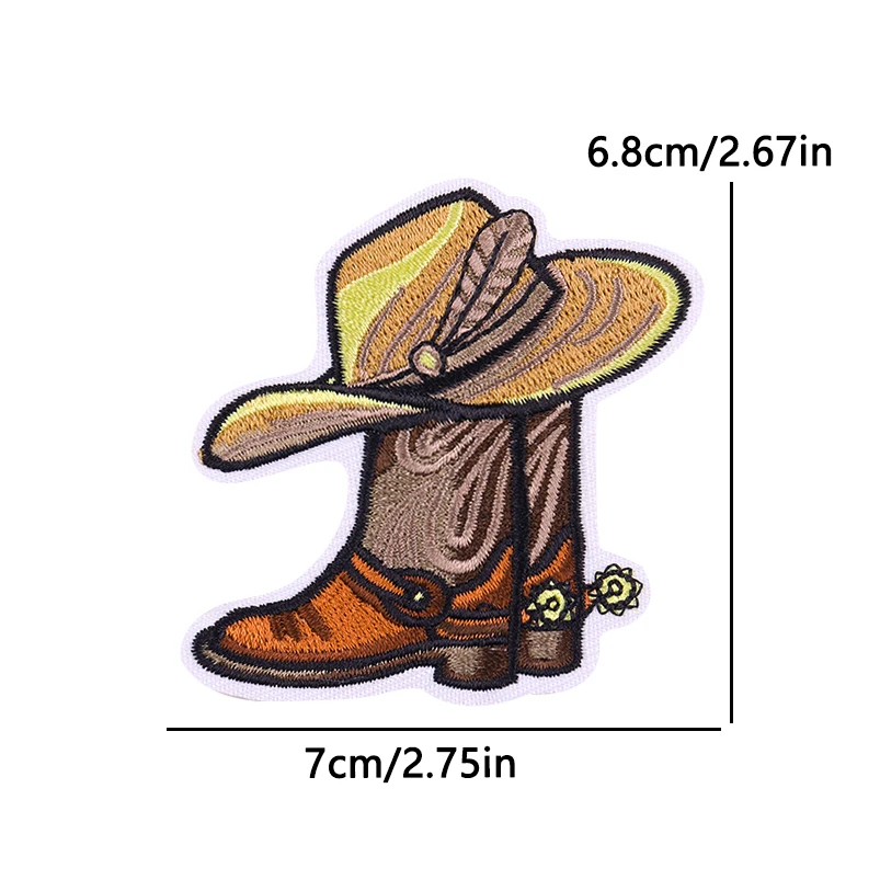 Parche termoadhesivo vaquero occidental bordado – Ropa western - imagen 5