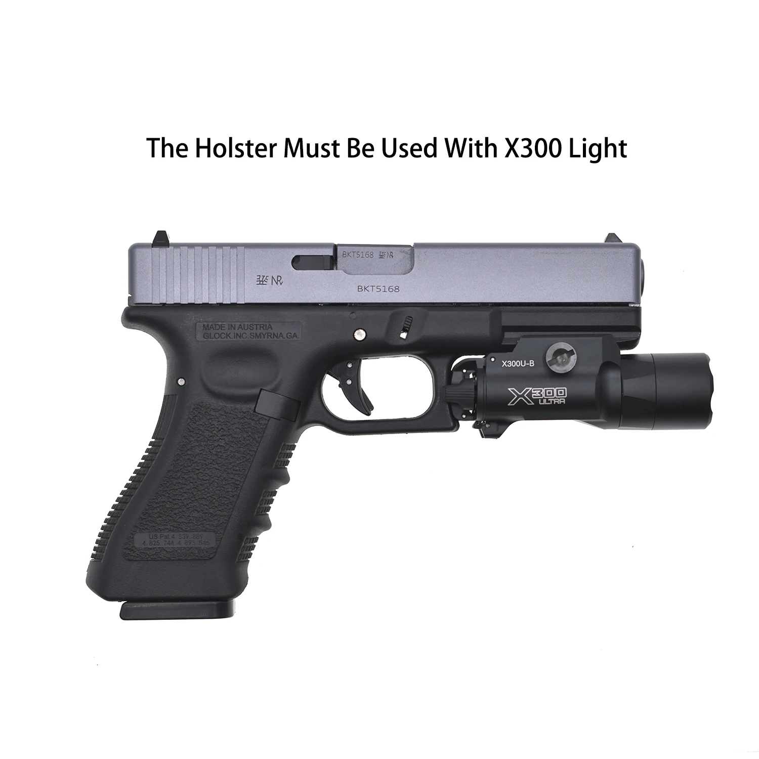 Funda de pistola táctica Glock G17 con soporte de liberación rápida MOLLE ambidiestra - imagen 4