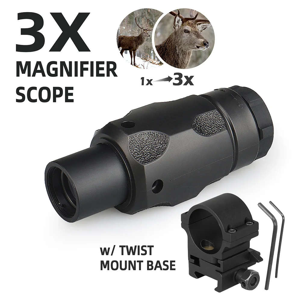 Mira telescópica 3X para rifle con montura de caza - imagen 3