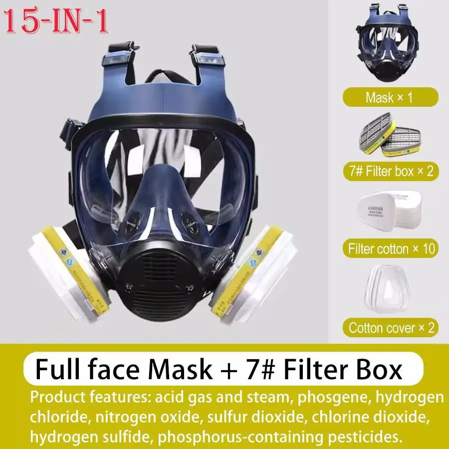 Máscara facial antigás química nuclear con filtro universal - imagen 5