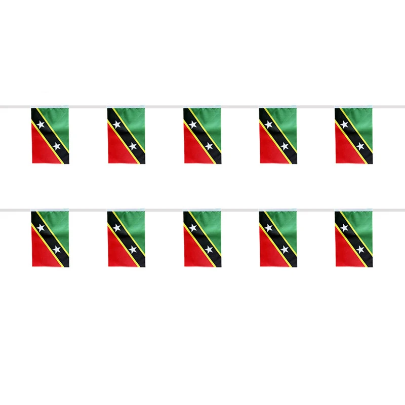 Banderines en cadena de la Federación de San Cristóbal y Nieves