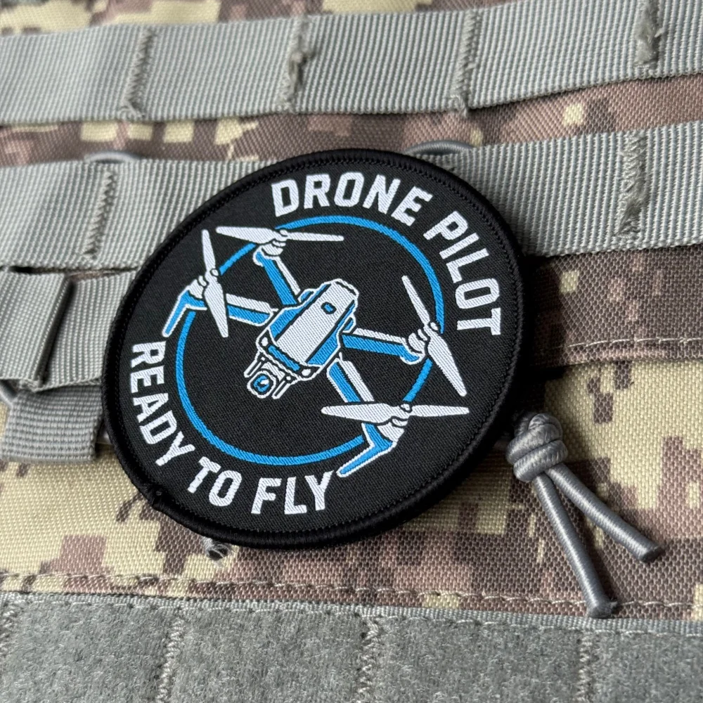 Parche Bordado Piloto de Dron - Insignia Táctica Militar Gancho Bucle - imagen 4